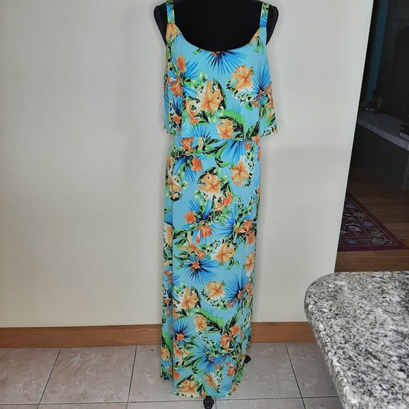 EUC!!! Denim 24/7 Tropical Maxi - Picture 1 of 10